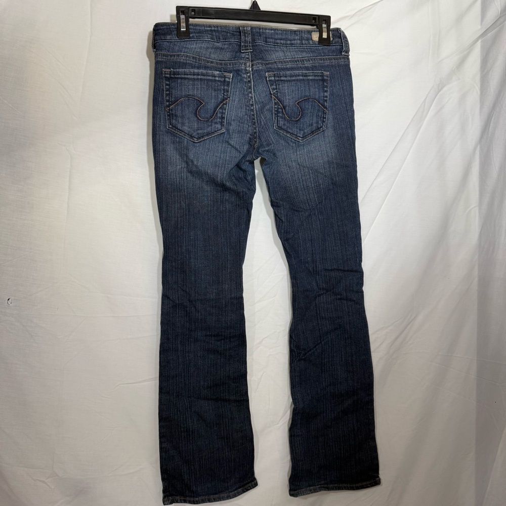 refuge Dark Blue Flare Jeans Size 7 - Picture 2 of 6
